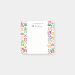 Cute Rainbow Teacher Classroom Back to School Post-it Notes