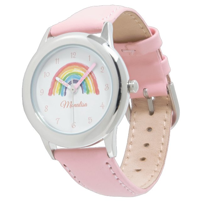 Cute Rainbow Watches for Kindergarteners (Angled)