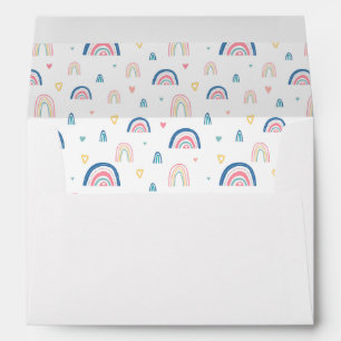 Cute Rainbows & Hearts Pattern Envelope