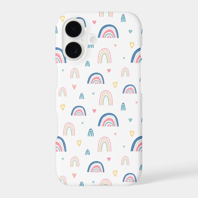 Cute Rainbows & Hearts Pattern Samsung Galaxy S21 Case (Back)