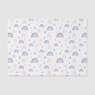Cute Rainbows & Hearts Pattern Tissue Paper