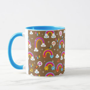 cute rainbows pattern mug