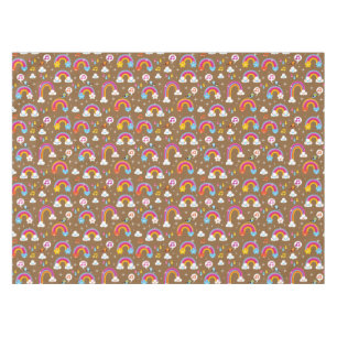 cute rainbows pattern tablecloth