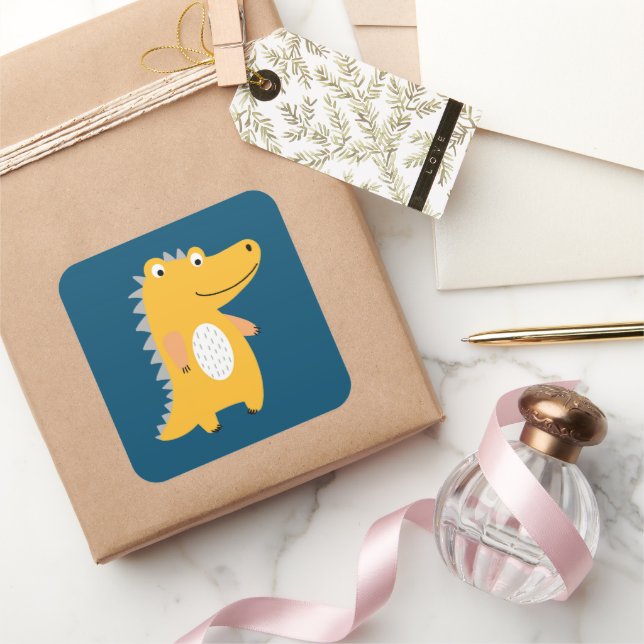 Cute rainforest Animals Square Sticker (Gifting)