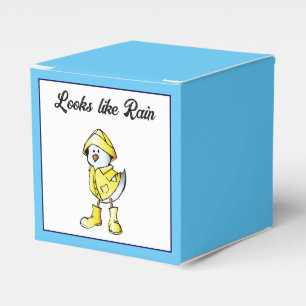 Cute Rainy Day Chick – “Looks Like Rain” Cartoon Favour Box