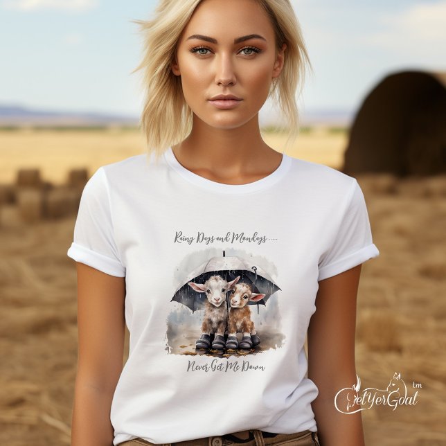Cute Rainy Day Goats  T-Shirt (Creator Uploaded)