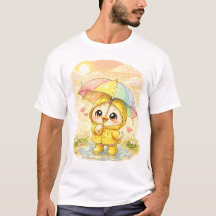 Cute Rainy Day Penguin T-Shirt 🐧🌧️