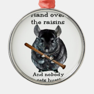 Cute Raisin Mean Chinchilla Metal Tree Decoration