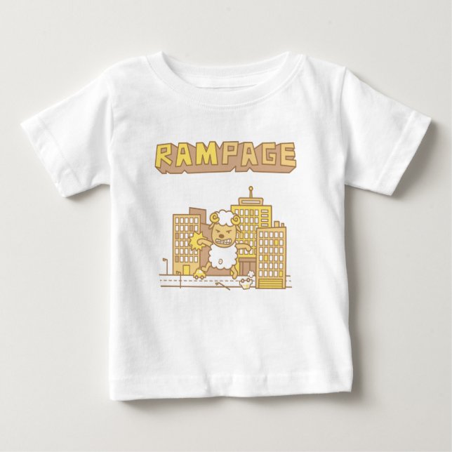 Cute Ram Rampage Pun Humour For Babies Baby T-Shirt (Front)