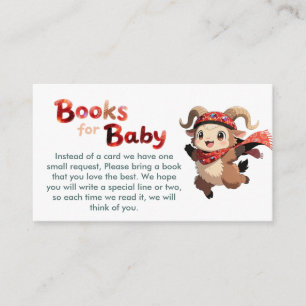 Cute Ram Winter Books for Baby Card