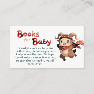 Cute Ram Winter Books for Baby Card
