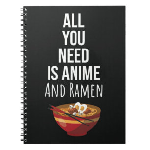 Cute Ramen Anime Gifts Otaku Food Japan Kaiwaii Notebook