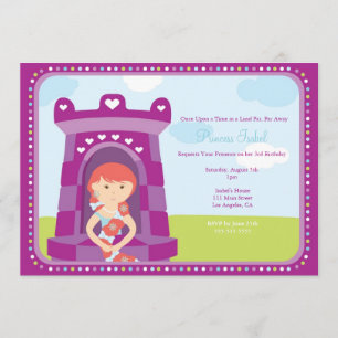 Cute Rapunzel Princess Birthday Party Invite