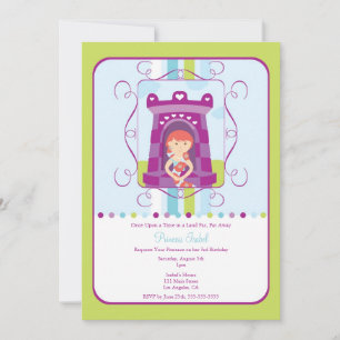 Cute Rapunzel Princess Birthday Party Invite
