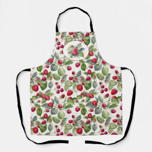 Cute Raspberries Watercolor  Apron