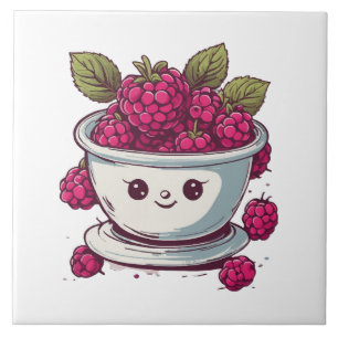 CUTE RASPBERRY CERAMIC TILE