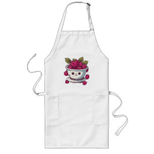 CUTE RASPBERRY LONG APRON