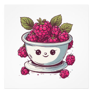 CUTE RASPBERRY PHOTO PRINT