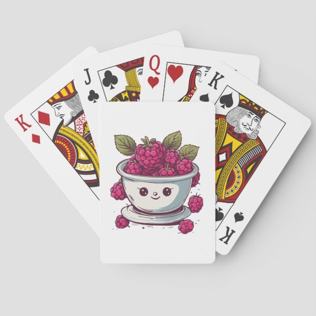 CUTE RASPBERRY PLAYING CARDS (Back)