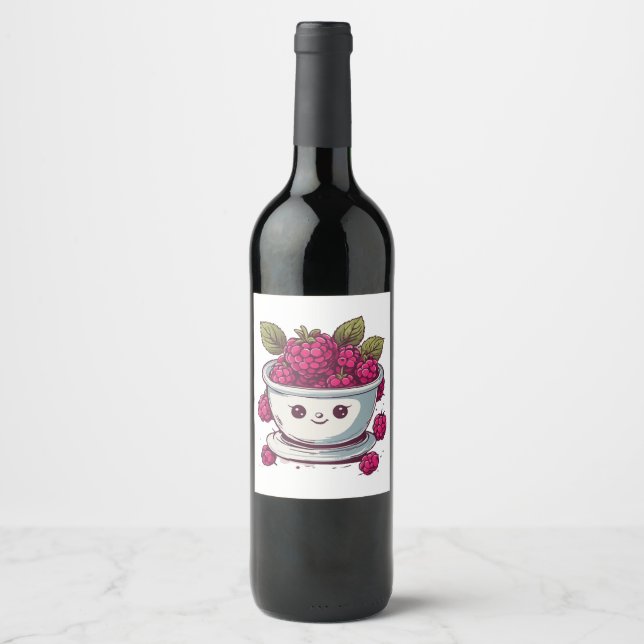 CUTE RASPBERRY WINE LABEL (Front)