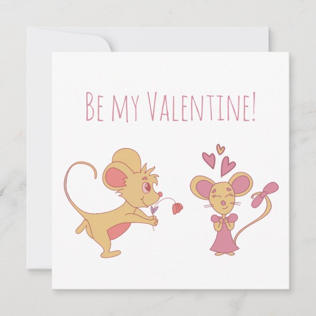 Cute Rat Anniversary / Valentines Day  Card (Front)