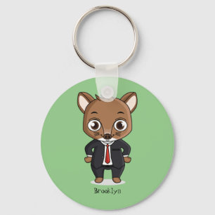 Cute rat cartoon illustration key ring