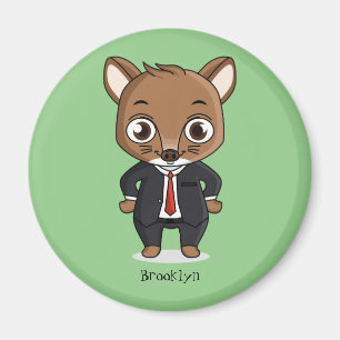 Cute rat cartoon illustration  magnet