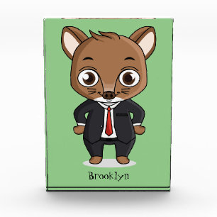 Cute rat cartoon illustration  photo block