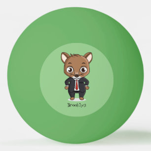Cute rat cartoon illustration  ping pong ball