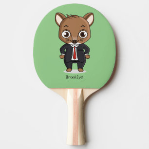 Cute rat cartoon illustration  ping pong paddle