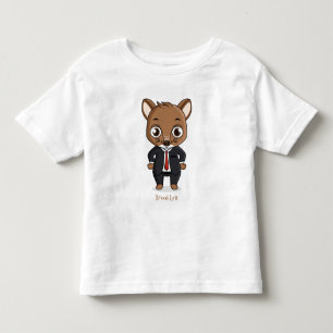 Cute rat cartoon illustration toddler T-Shirt