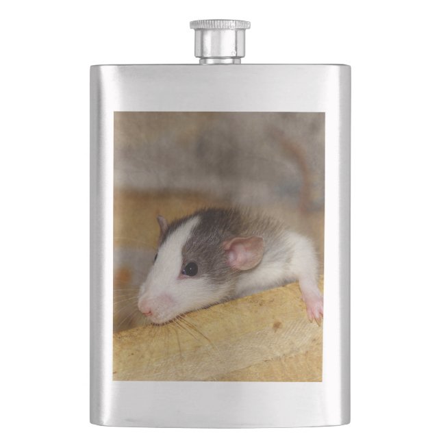 Cute Rat Hip Flask (Front)