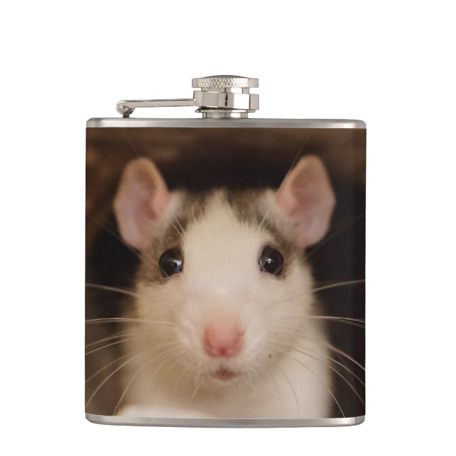 Cute Rat Hip Flask (Front)