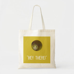 Cute Rat in Hole Funny Animal Tote Bag