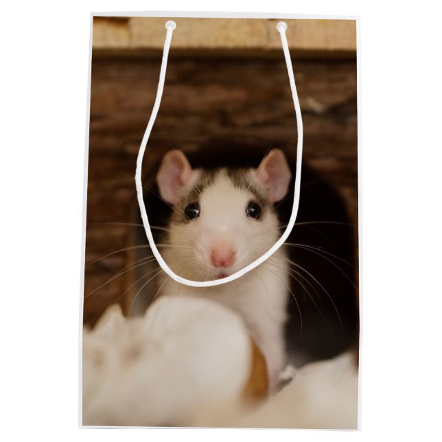 Cute Rat Medium Gift Bag (Back)