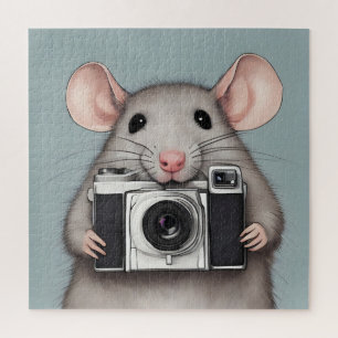 Cute Rat Photographer Jigsaw Puzzle
