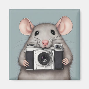 Cute Rat Photographer Magnet