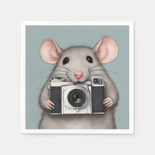 Cute Rat Photographer Napkin