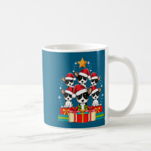Cute Rat Terrier Le Dog Christmas Tree Xmas Hat Lo Coffee Mug