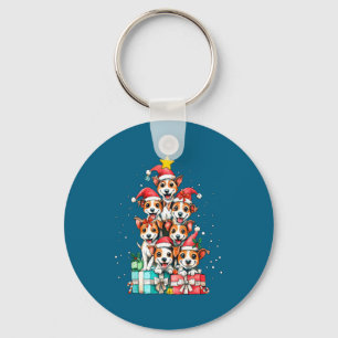 Cute Rat Terrier Le Dog Christmas Tree Xmas  Key Ring