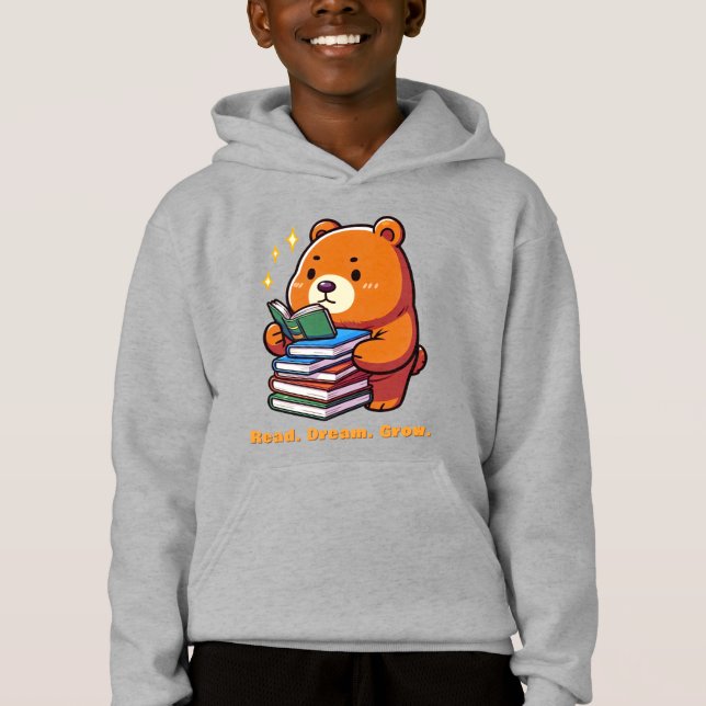 Cute Reading Bear with Books Kawaii (Front)