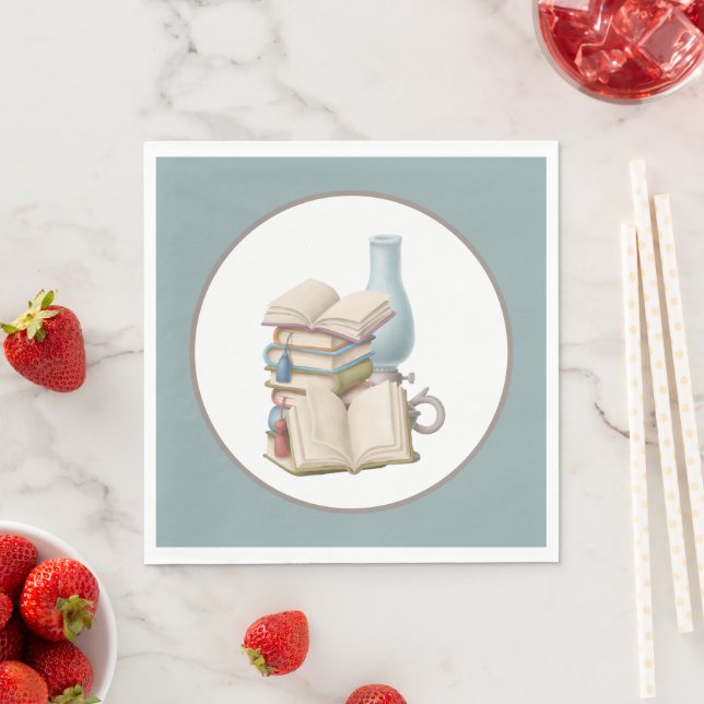cute reading book club party napkin (Insitu)