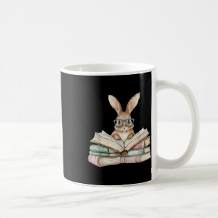 Cute Reading Bunny Gles Books Bookworm Reader Teac Coffee Mug