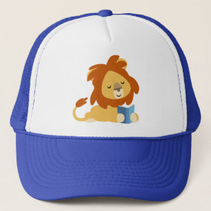 Cute Reading Cartoon Lion Hat