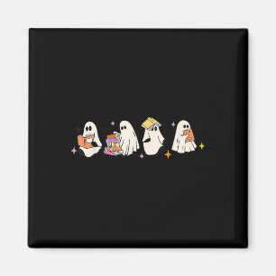 Cute Reading Ghost Halloween Ghost Book Spooky Sea Magnet