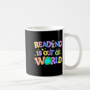 Cute reading is out of this world space books coffee mug