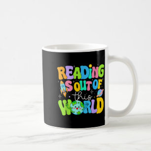Cute reading is out of this world space books coffee mug