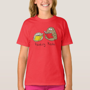 Cute Reading Rocks Librarian Book Lovers T-Shirt