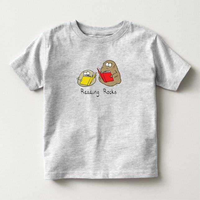 Cute Reading Rocks Librarian Book Lovers Toddler T-Shirt (Front)