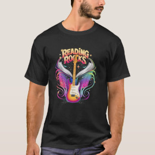Cute READING ROCKS Preschool Educational Rockstar T-Shirt